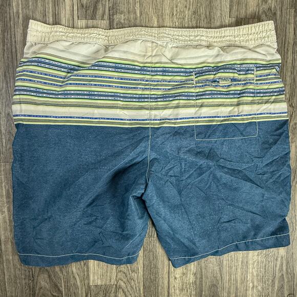 Tommy Bahama Men’s Swim Trunks Blue Stripe Board Shorts Drawstring Liner Surf - Picture 2 of 5